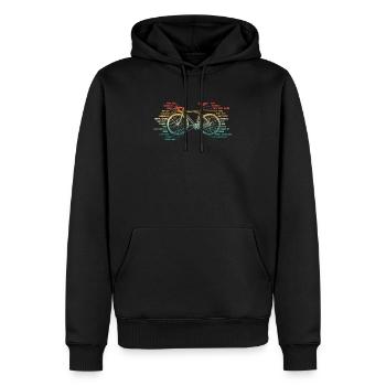 Fahrrad Biker Radfahren Anatomie Rennrad Teile Rad - Männer Premium Bio Hoodie - Schwarz - Vorne - Nico (187cm)