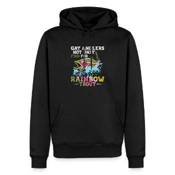 Les pêcheurs gays ne pêchent pas seulement pour la canne à truite arc-en-ciel F - Sweat à capuche Premium bio Homme - noir - Devant - Nico (187cm)