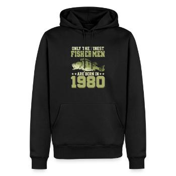 Only The Finest Fishermen Are Born In 1980 Fishing - Männer Premium Bio Hoodie - Schwarz - Vorne - Nico (187cm)