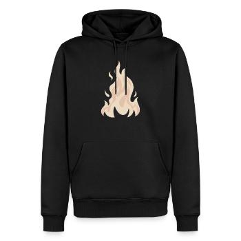 Esthétique pastel danoise sur flamme de feu - Sweat à capuche Premium bio Homme - noir - Devant - Nico (187cm)