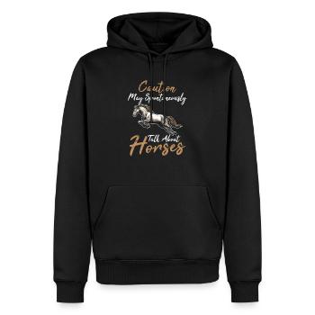 La prudence peut parler spontanément de chevaux cheval - Sweat à capuche Premium bio Homme - noir - Devant - Nico (187cm)