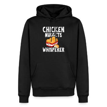 Nuggets de poulet Whisperer Drôle de pépite de poulet Nug - Sweat à capuche Premium bio Homme - noir - Devant - Nico (187cm)