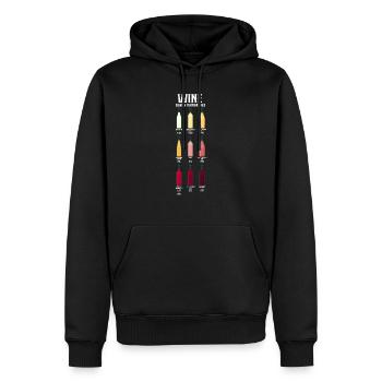 Sommelier Wine Drinking Tasting - Männer Premium Bio Hoodie - Schwarz - Vorne - Nico (187cm)