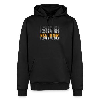 I Love Disc Golf Funny Disc Golf Player Funny Fris - Männer Premium Bio Hoodie - Schwarz - Vorne - Nico (187cm)