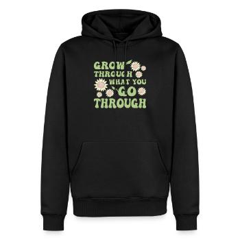 Danish pastel aesthetics - Men’s Premium Organic Hoodie - black - Front - Nico (187cm)