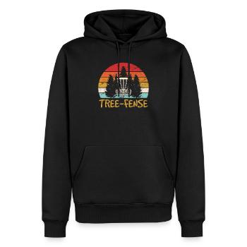 Tree-fense Disc Golf Players Funny Frisbee Golf Di - Männer Premium Bio Hoodie - Schwarz - Vorne - Nico (187cm)