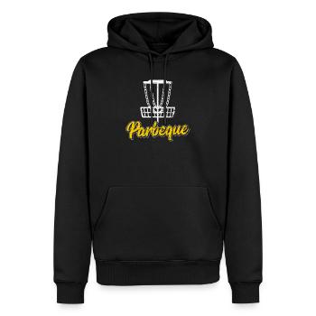 Parbeque Disc Golf Player Funny Frisbee Golf Disc - Männer Premium Bio Hoodie - Schwarz - Vorne - Nico (187cm)