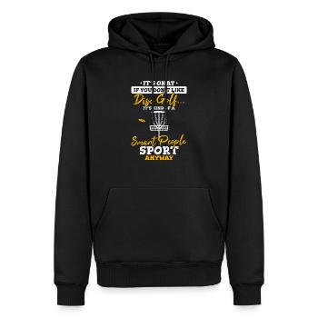 Disc Golf It's Kind Of A Smart People Sport Anyway - Männer Premium Bio Hoodie - Schwarz - Vorne - Nico (187cm)