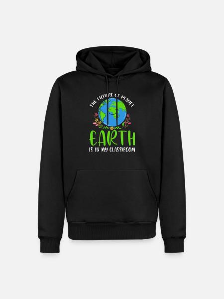 L’avenir de la planète Terre est dans ma salle de classe Eart - Sweat à capuche Premium bio Homme - noir