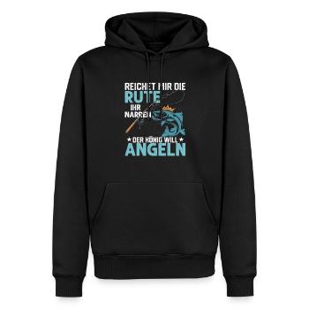 Donnez-moi la canne que vous trompez pêcheurs pêcheurs - Sweat à capuche Premium bio Homme - noir - Devant - Nico (187cm)