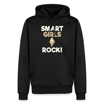 Women Empowerment Gift Smart Girls Rock Smart - Men’s Premium Organic Hoodie - black - Front - Nico (187cm)