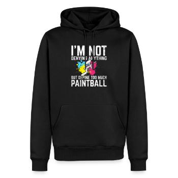Je ne nie rien de drôle d’amateurs de paintball Pa - Sweat à capuche Premium bio Homme - noir - Devant - Nico (187cm)