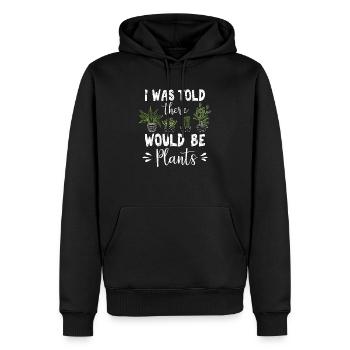 On m’a dit qu’il y aurait des plantes succulentes O - Sweat à capuche Premium bio Homme - noir - Devant - Nico (187cm)