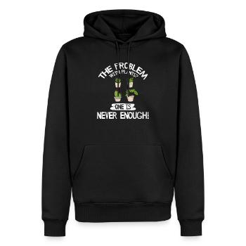Drôle d’amoureux des plantes On n’est jamais assez succulent pl - Sweat à capuche Premium bio Homme - noir - Devant - Nico (187cm)