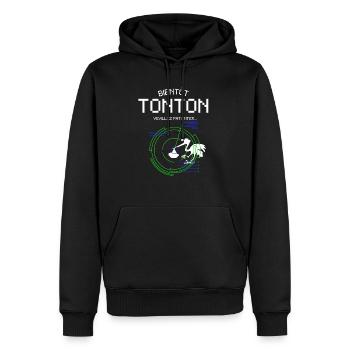 Bientôt Tonton Annoncer Grossesse pour Futur Oncle - Men’s Premium Organic Hoodie - black - Front - Nico (187cm)