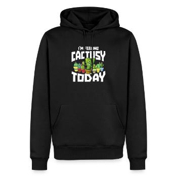 Cactus arbuste Cactus piquant jardinier de jardin - Sweat à capuche Premium bio Homme - noir - Devant - Nico (187cm)