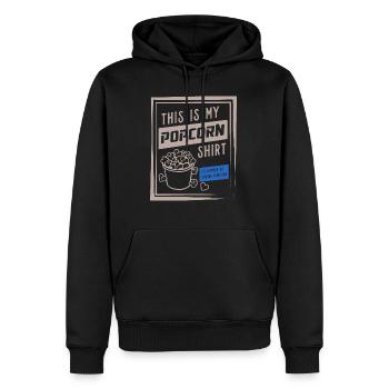 Popcorn-Zitat-Filme für gesundes Essen - Männer Premium Bio Hoodie - Schwarz - Vorne - Nico (187cm)
