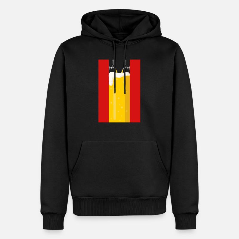 Spanischer Biertrinker Lustiges Bier - Männer Premium Bio Hoodie - Schwarz