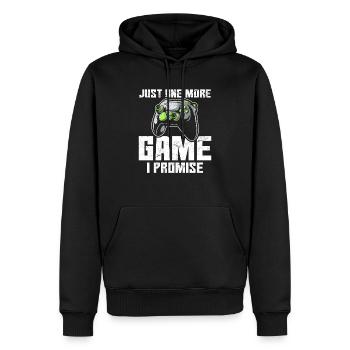 Just One More Game I Promise Funny Gamer Video Gam - Männer Premium Bio Hoodie - Schwarz - Vorne - Nico (187cm)