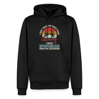 I Don't Make Mistakes When Gaming Funny Gamer Vide - Männer Premium Bio Hoodie - Schwarz - Vorne - Nico (187cm)