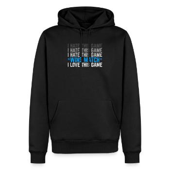I Hate This Game I Love This Game Funny Tennis Pla - Männer Premium Bio Hoodie - Schwarz - Vorne - Nico (187cm)