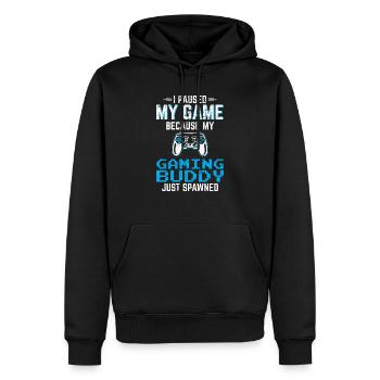 My Gaming Buddy Just Spawned New Dad Gamer Dad Gam - Männer Premium Bio Hoodie - Schwarz - Vorne - Nico (187cm)