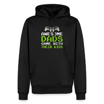 Awesome Dads Game With Their Kids Gamer Dad Video - Männer Premium Bio Hoodie - Schwarz - Vorne - Nico (187cm)