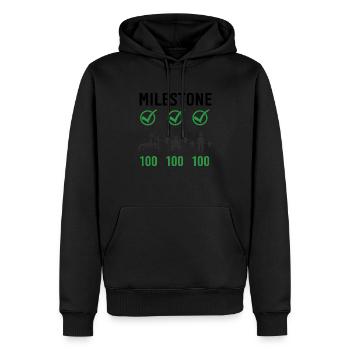 Gym Deadlifts Workout love - ma déroute de fitness de passe-temps - Sweat à capuche Premium bio Homme - noir - Devant - Nico (187cm)