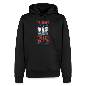 Roller Coaster Grandpa Vintage - Männer Premium Bio Hoodie - Schwarz - Vorne - Nico (187cm)