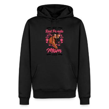 Roter Panda Mama Red Panda Maman - Sweat à capuche Premium bio Homme - noir - Devant - Nico (187cm)
