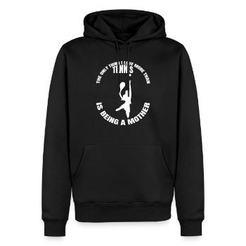 Tennis Mutter Tennisverein Mama Tennisspielerin - Männer Premium Bio Hoodie - Schwarz - Vorne - Nico (187cm)