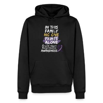 Kampf Arnold Chiari Malformation Warrior Bewusstsein - Männer Premium Bio Hoodie - Schwarz - Vorne - Nico (187cm)