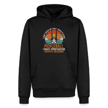 I Don't Make Mistakes Funny Pickleball Player Spor - Men’s Premium Organic Hoodie - black - Front - Nico (187cm)