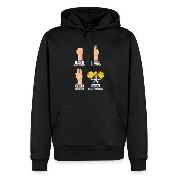 Rock Paper Scissors Nothing Beats Pickleball Playe - Männer Premium Bio Hoodie - Schwarz - Vorne - Nico (187cm)