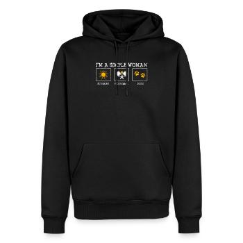 Im A Simple Woman Sunshine Pickleball Dogs Pickleb - Männer Premium Bio Hoodie - Schwarz - Vorne - Nico (187cm)