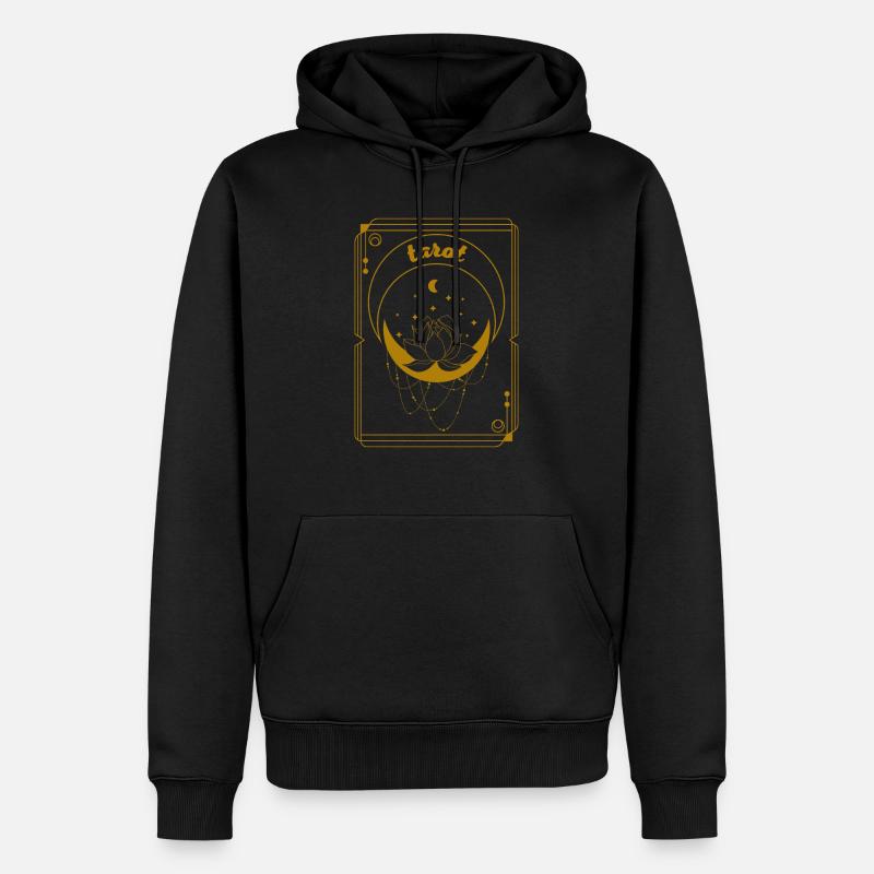 tarot phase de la lune - Sweat à capuche Premium bio Homme - noir