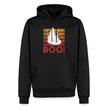 Boo Cute Ghost Saying Ghosts Spooky Halloween - Männer Premium Bio Hoodie - Schwarz - Vorne - Nico (187cm)