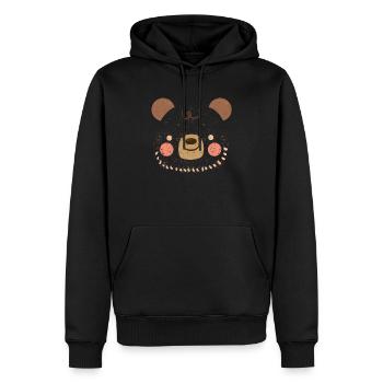 Halloween Bär Gesicht Kostüm Tiere Niedlich - Männer Premium Bio Hoodie - Schwarz - Vorne - Nico (187cm)