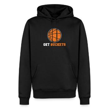 Get Buckets Basketball Player Basketball Fans Coac - Männer Premium Bio Hoodie - Schwarz - Vorne - Nico (187cm)