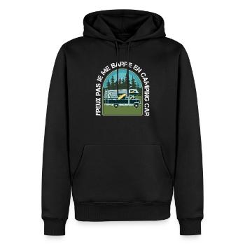Camping Car Je Peux Pas Je Me Barre En Camping Car - Sweat à capuche Premium bio Homme - noir - Devant - Nico (187cm)