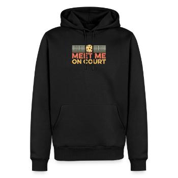 Treffen Sie mich vor Gericht Lustiger Anwalt Pickleball Team Pun - Männer Premium Bio Hoodie - Schwarz - Vorne - Nico (187cm)