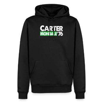Jimmy Carter Vintage Presidential Campaign - Men’s Premium Organic Hoodie - black - Front - Nico (187cm)