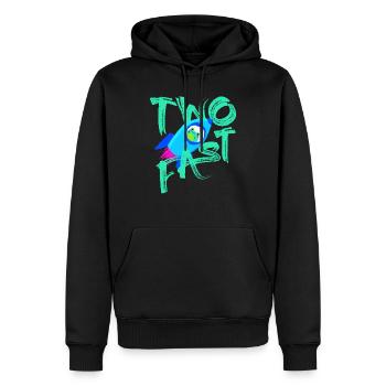 Two Fast Rakete Frosch Space 2 Jahre 2. Geburtstag - Männer Premium Bio Hoodie - Schwarz - Vorne - Nico (187cm)