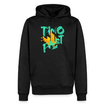Two Fast Rollerskate Henne 2 Jahre 2. Geburtstag - Männer Premium Bio Hoodie - Schwarz - Vorne - Nico (187cm)
