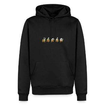 Aloha from the island - Feel the Aloha Flower - Sweat à capuche Premium bio Homme - noir - Devant - Nico (187cm)