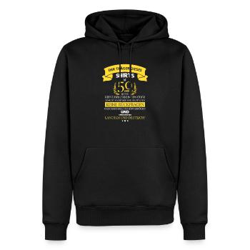 50. Geburtstag Fuffzig Fünfzig Zehnundvierzig - Männer Premium Bio Hoodie - Schwarz - Vorne - Nico (187cm)