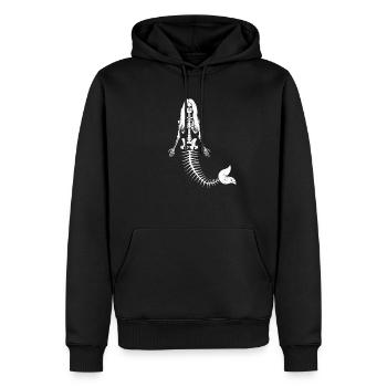 Mermaid Squelette Halloween Drôle Effrayant - Sweat à capuche Premium bio Homme - noir - Devant - Nico (187cm)