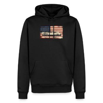 Freight Diesel Train Driver - Men’s Premium Organic Hoodie - black - Front - Nico (187cm)