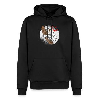 Faultier Mond Fledermäuse Niedlich Halloween Tier - Männer Premium Bio Hoodie - Schwarz - Vorne - Nico (187cm)