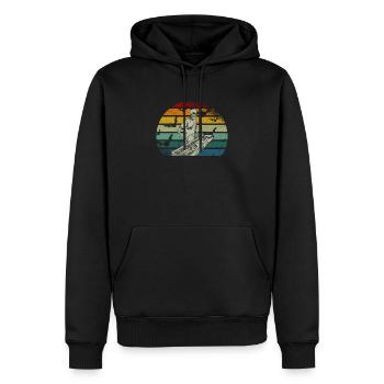 Skelett Klavierspielender Mond Halloween Musik - Männer Premium Bio Hoodie - Schwarz - Vorne - Nico (187cm)